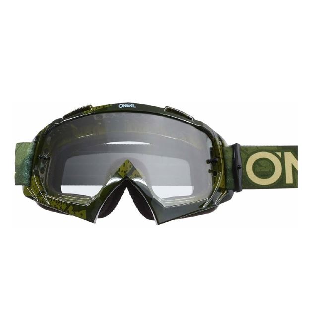 Picture of ONEAL B-10 GOGGLE CAMO V.22 MILITARY GREEN - CLEAR